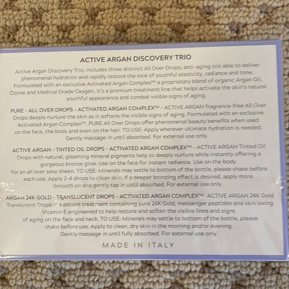 NWT: Active Argan all over drops discovery trio - Picture 2 of 2